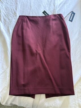 Express Women's Burgundy Pencil/Midi Skirt